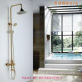 Patent Classic Design Plated Gold Brass Luxurious Shower Set